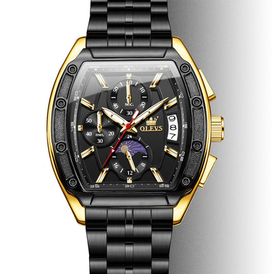 Reloj de Hombre con Correa de Acero y Esfera Luminosa - Image 4