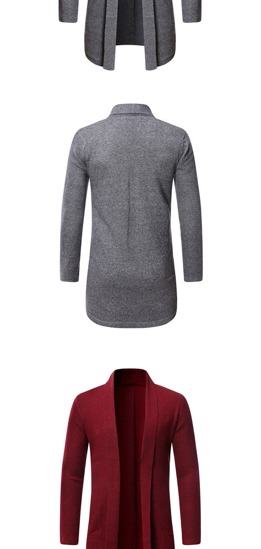 Cardigan Suéter Tejido Tipo Trench Coat para Otoño - Image 9