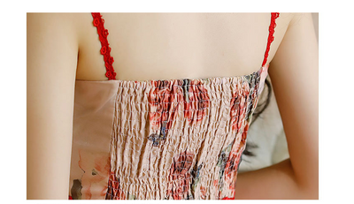 Vestido Floral Vintage con Tirantes y Cintura Ajustada para Verano - Image 13