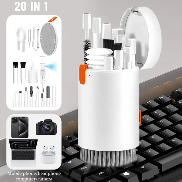 Kit Limpiador 20 en 1 para Pantallas de Laptop, Teléfono y Dispositivos Electrónicos