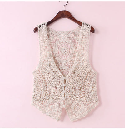 Chaleco de Encaje Calado para Mujer - Diseño Fresco y Elegante - Image 2