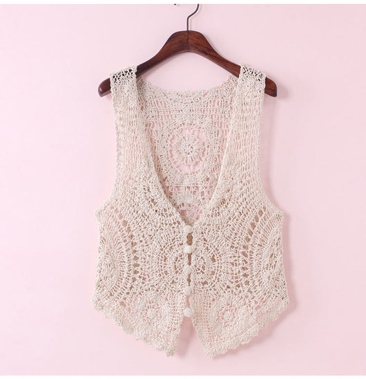 Chaleco de Encaje Calado para Mujer - Diseño Fresco y Elegante - Image 2