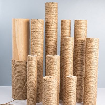 Torre Rascador para Gatos en Madera Maciza con Cuerda de Cáñamo - Image 3