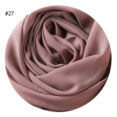 Pañuelo de Gasa Perlada en Colores Sólidos - Cobertura Elegante Monocromática - Image 30