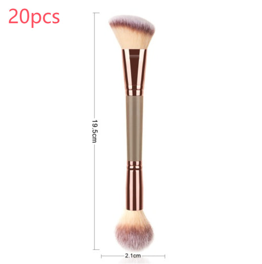 Brocha Iluminadora Doble Cabezal de Lana Suave con Tubo de Cobre - Image 8