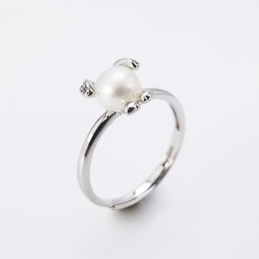 Collar Anillo de Plata Esterlina con Perla Creativa - Image 11