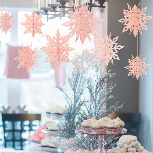 Guirnalda de Copos de Nieve de Papel para Decoración Navideña - Image 10