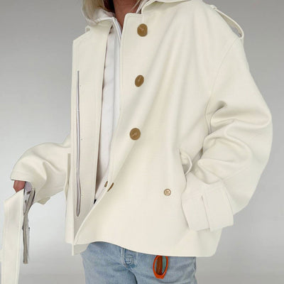 Cardigan Trench Coat Manga Larga con Diseño Elegante - Image 3
