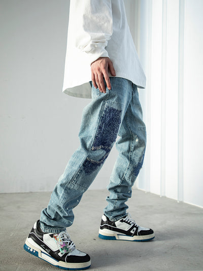 Jeans Ajustados Efecto Quemado Industrial para Trabajo Pesado - Image 10