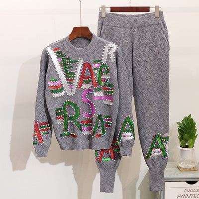 Conjunto de Punto Casual para Mujer: Suéter Manga Larga y Pantalón - Image 7