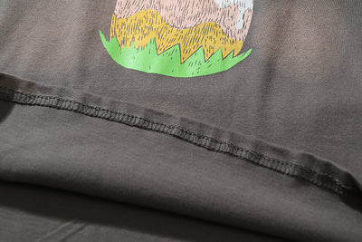Pantalón Suelto Hip-hop con Estampado Artístico de Hongos y Ojos - Image 6
