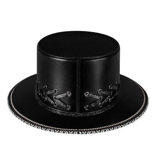 Sombrero de Copa Negro con Calavera Punk para Halloween - Image 7