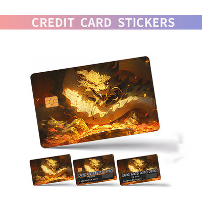 Anime cityscape credit card sticker with vibrant pink, purple, and blue hues, showing buildings and power lines. - Image 10