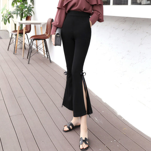Pantalones Acampanados de Cintura Alta para Mujer - Image 3