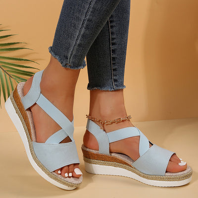 Sandalias Cuña Gladiadora Plataforma Mujer Cómodo Verano - Image 14