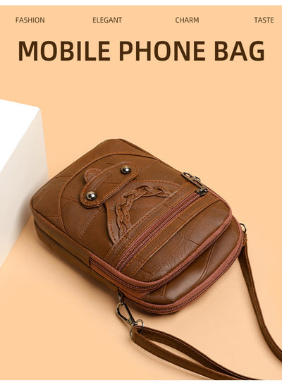 Bolsa para Celular de Cuero Suave Estilo Retro Fashionable - Image 14