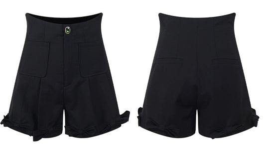 Shorts Talle Alto Slim con Detalles de Moños Brillantes - Image 6