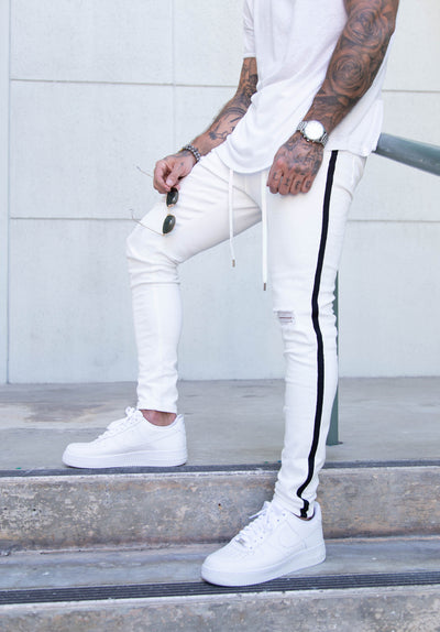 Jeans Slim Fit Rotos con Encaje y Cordones - Image 7