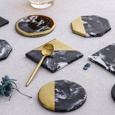 Posavasos de Mármol con Tinta y Acuarela - Image 3