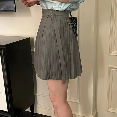 Conjunto Falda Plisada y Blusa de Algodón para el Día a Día