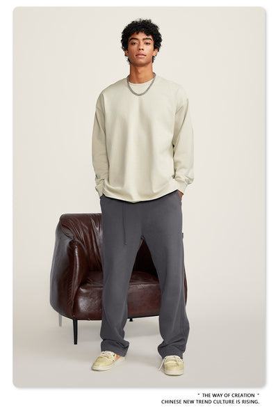 Camiseta Manga Larga Oversize para Hombre - Algodón Puro Otoño Invierno - Image 19