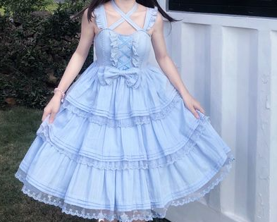 Vestido Lolita JSK Tirantes Colores Sólidos Estilo Sweet Hot Girl - Image 7