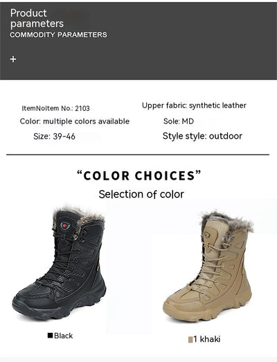 Botas de Invierno Forradas en Algodón con Forro Polar - Caña Alta Cálidas - Image 13