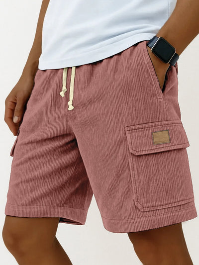 Shorts Corduroy con Bolsillos Laterales y Cordón 3D para Hombre - Image 4