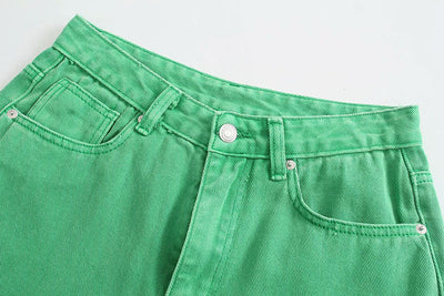 Jeans Rectos Cintura Alta Versátiles Efecto Mopping - Image 19