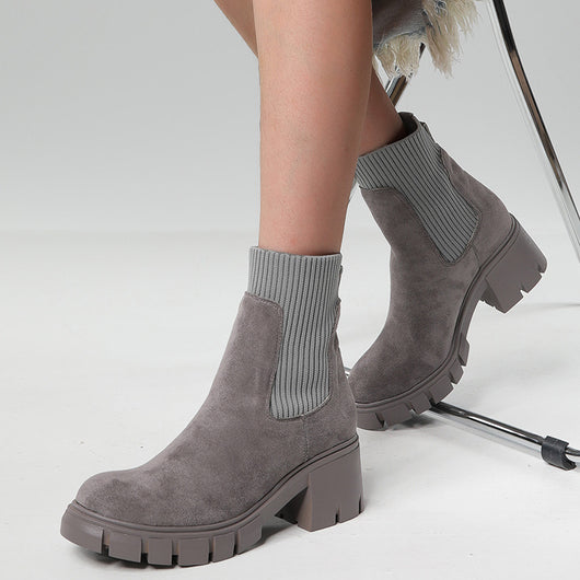 Botas Martens con Tacón Grueso y Plataforma
