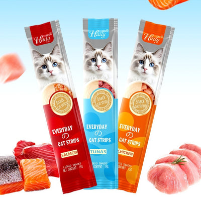 Barrita Nutritiva de Puré para Gatos - Pollo, Salmón y Atún