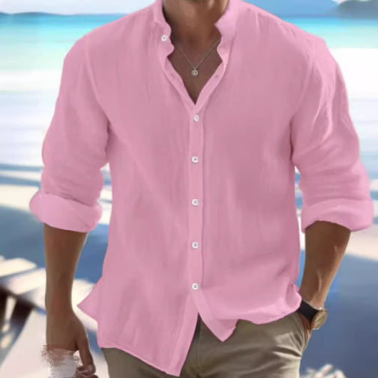 Camisa de Lino para Hombre - Diseño Fresco para Playa y Verano