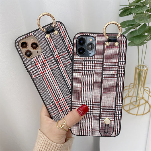 Funda para Teléfono Retro a Cuadros con Correa de Muñeca - Image 5