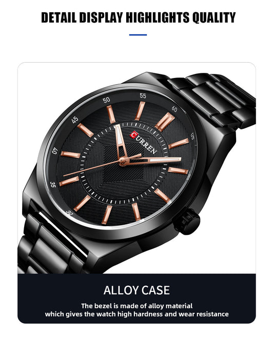 Reloj Empresarial Impermeable para Hombre con Cierre de Barra - Image 12