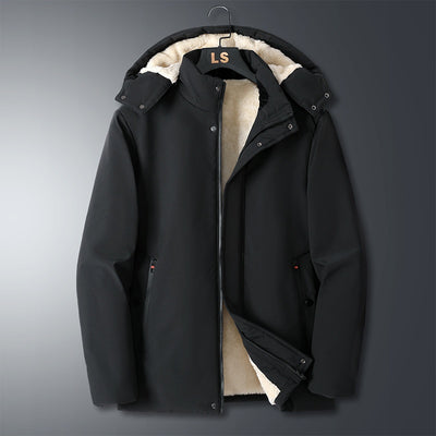 Chaqueta de Invierno para Hombre con Forro Grueso Tipo Borrego