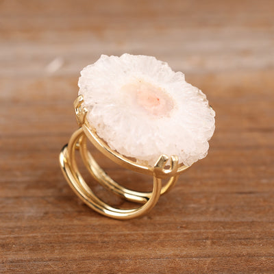 Anillo Ajustable de Oro con Perlas Irregulares - Image 13