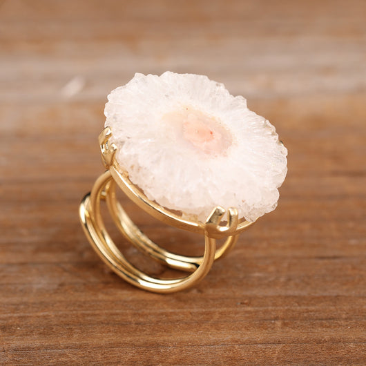 Anillo Ajustable de Oro con Perlas Irregulares - Image 13