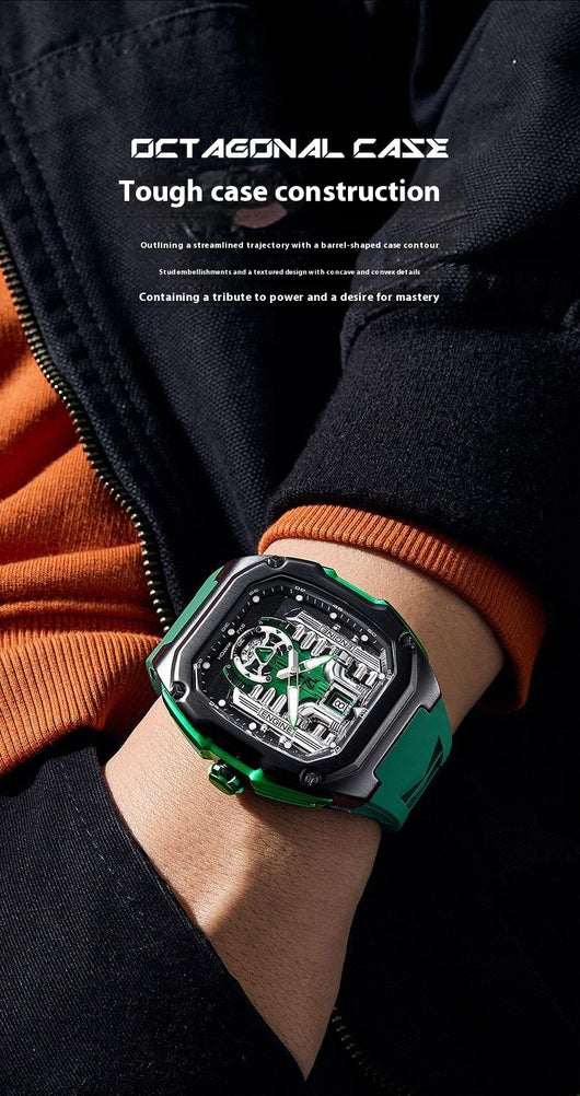 Reloj para Hombre con Fondo Transparente y Diseño Tridimensional - Image 10