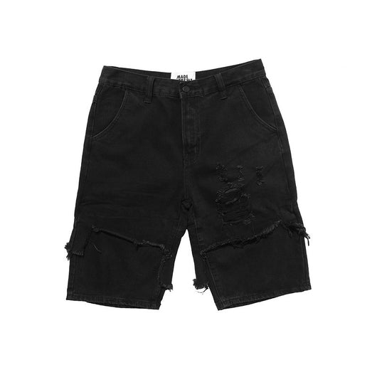 Shorts de Mezclilla Rotos Rectos para Hombre - Image 9