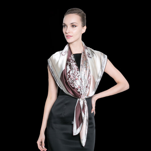 Pañuelo de Seda Estampado para Mujer - Diseño Minimalista - Image 14