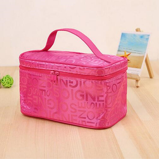 Bolsa Cosmética Portátil Estilo Bento con Compartimentos