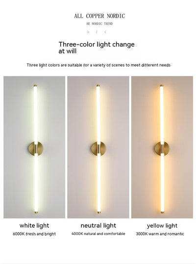 Lámpara de Pared Minimalista con Tira LED Lineal Creativa - Image 12