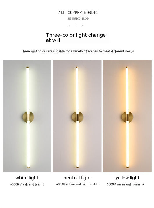 Lámpara de Pared Minimalista con Tira LED Lineal Creativa - Image 12