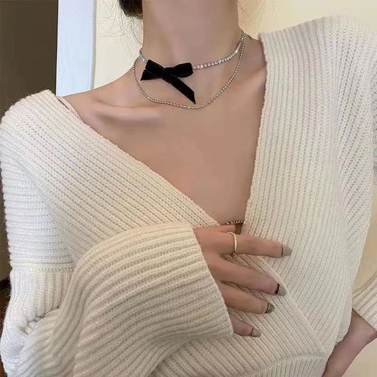 Collar Colgante Trébol de Cuatro Hojas Retro en Cobre Puro con Lazo Tridimensional - Image 10