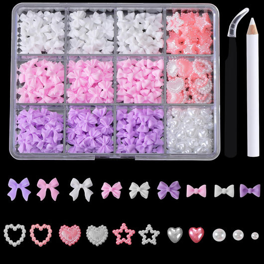 Set de Adornos Navideños de Resina con Lazos y Moños Mixtos - Image 7