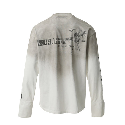 Blusa Vintage Americana con Efecto Desgastado y Estilo Urbano - Image 2