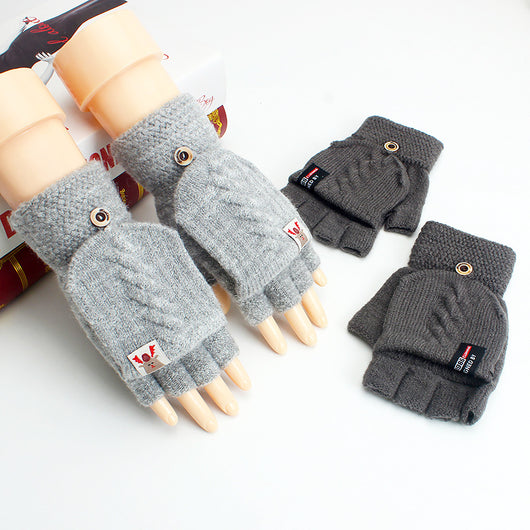 Guantes Tejidos de Lana Fina sin Dedos - Diseño Clásico