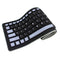 Teclado Curvo Plegable de Silicona Silencioso e Impermeable