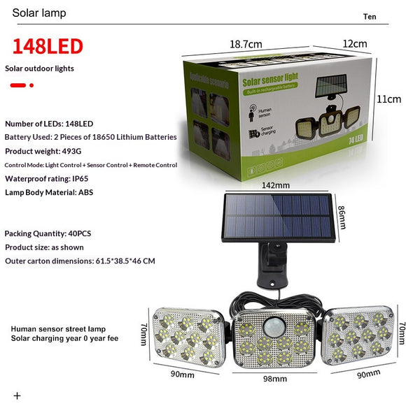 Lámpara LED de Pared con Sensor de Movimiento 148LED
