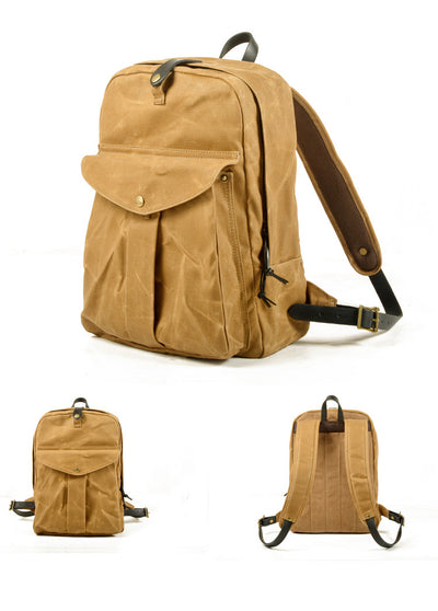 Mochila de Lona Retro con Gran Capacidad para Aventuras al Aire Libre - Image 20